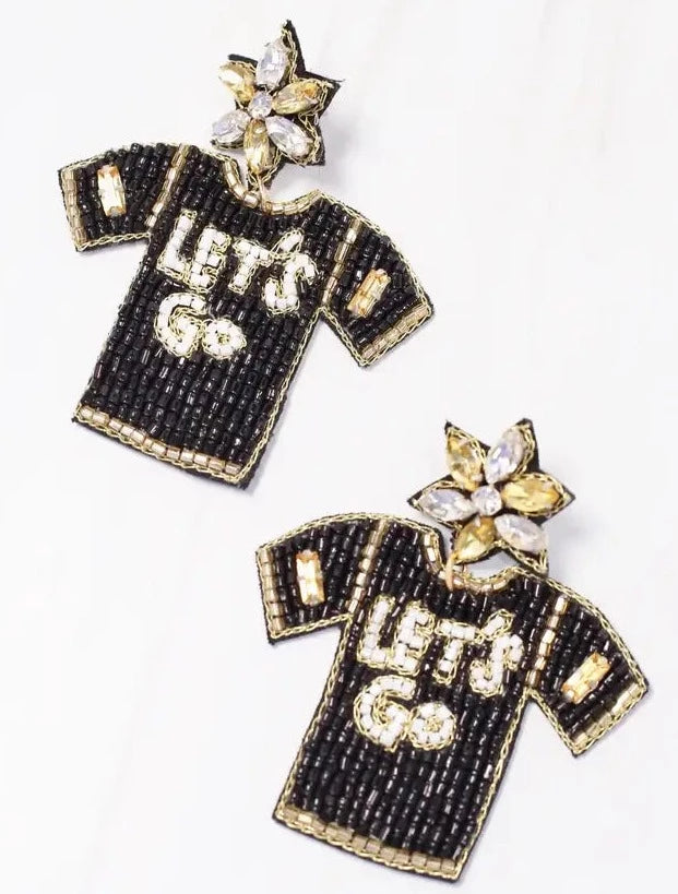 Let's Go Saints Earrings