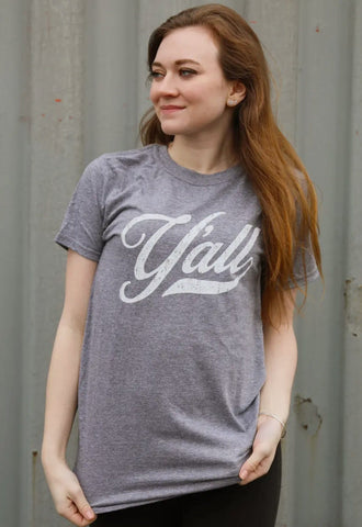 Y’all Script Grey T-Shirt