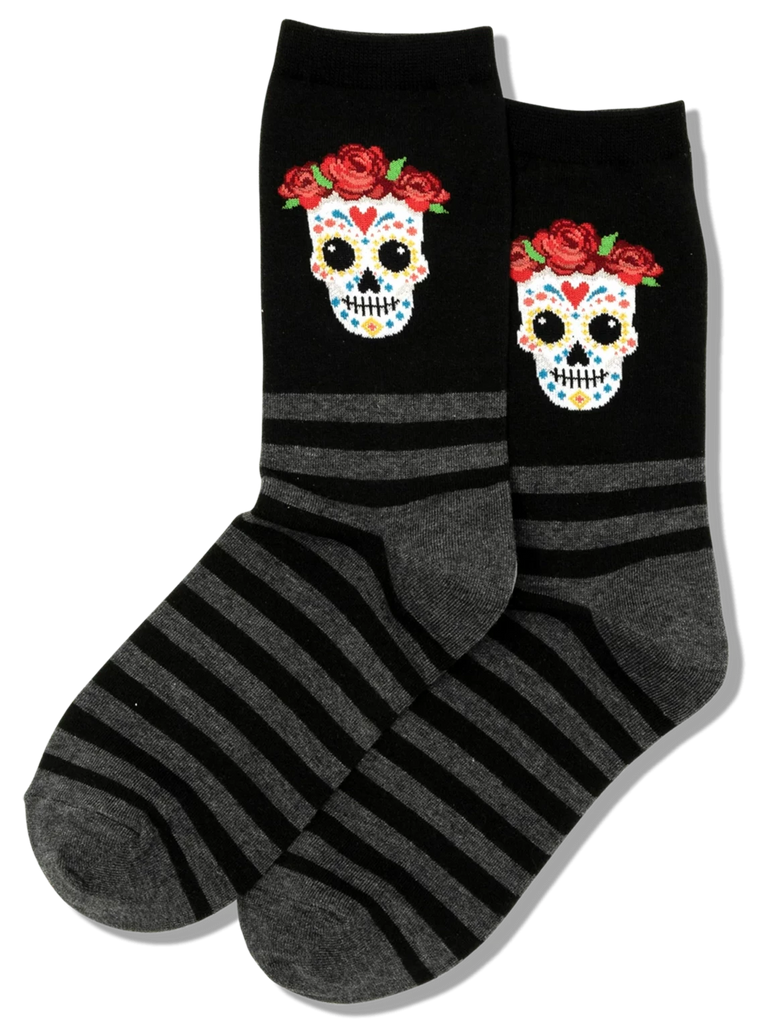 Women's Sugar Skull Crew Socks