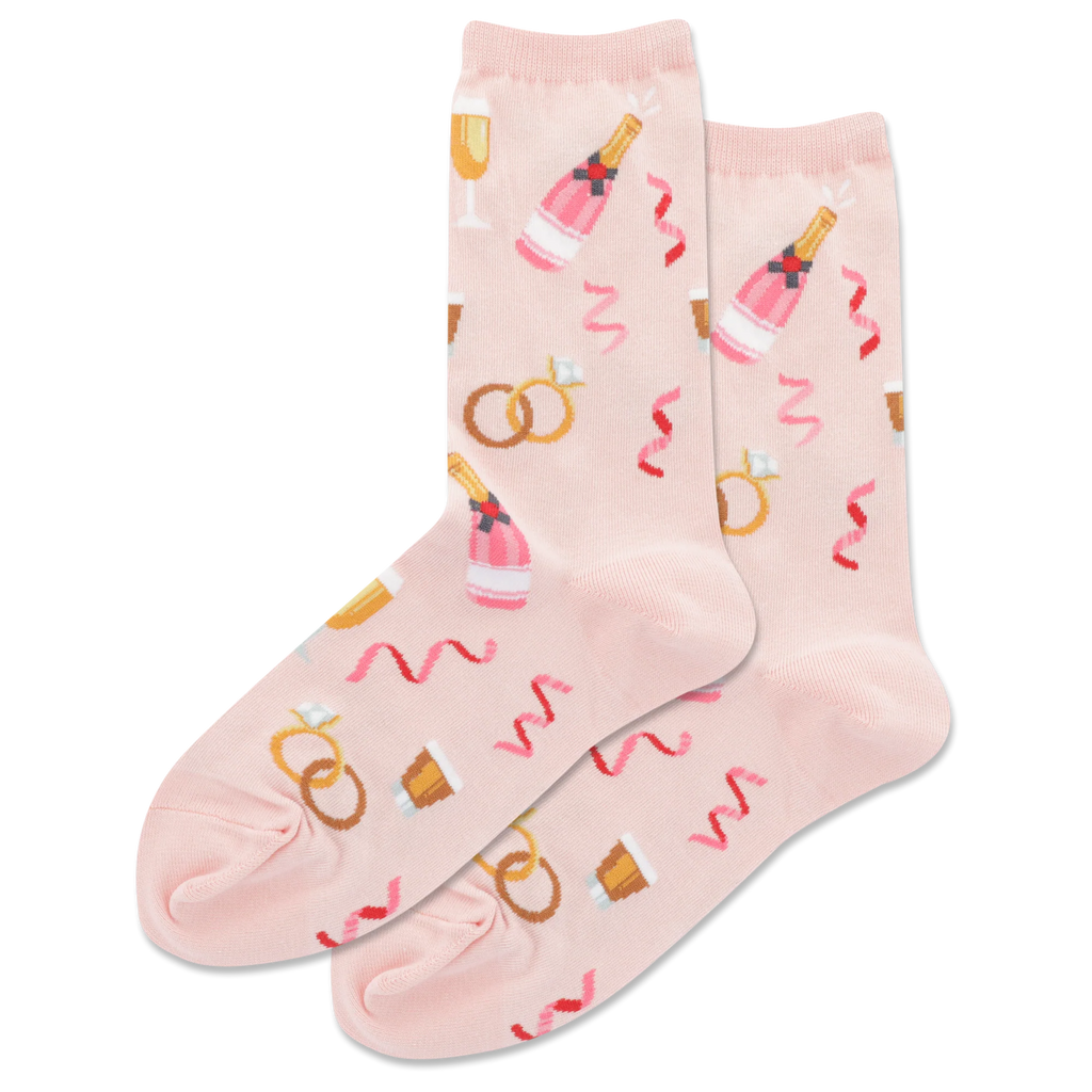 Women's Wedding Celebration Crew Socks