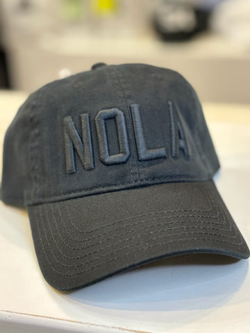 NOLA Black on Black Baseball Hat