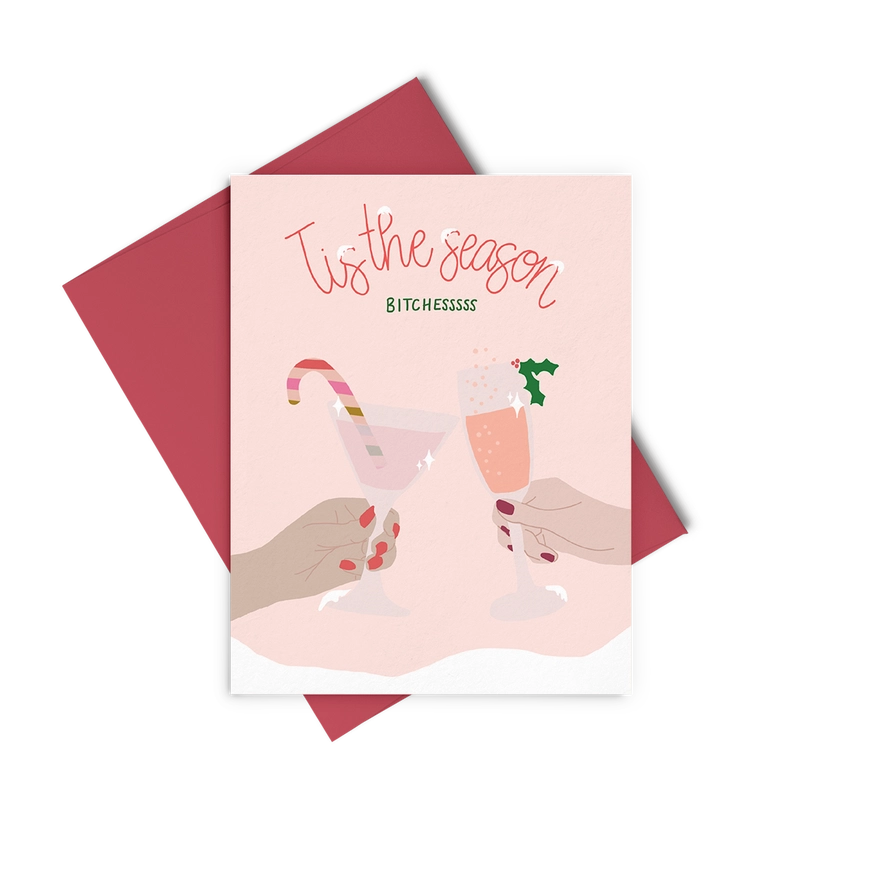 Holiday Greeting Cards Set of 8 - Tis the Season