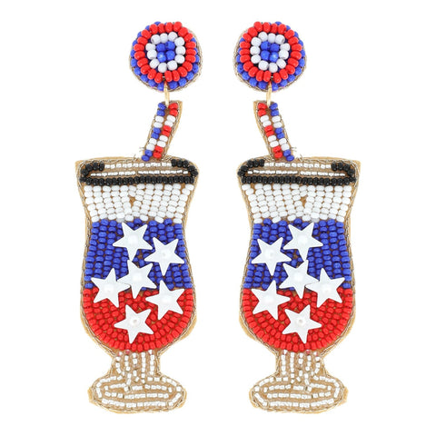 Patriotic Cocktail Earrings