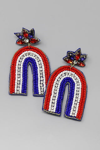 4th of July Rainbow Earrings