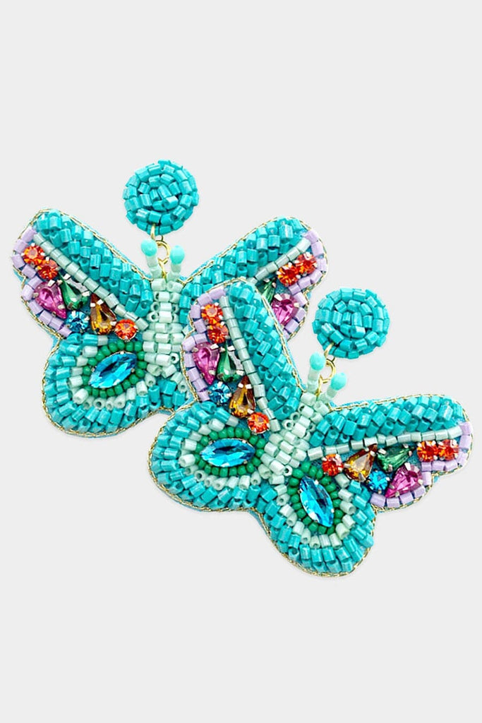 Butterfly Beaded Earrings