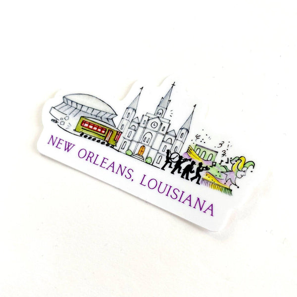 New Orleans Skyline Sticker