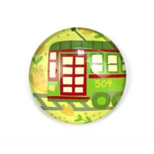 Glass Streetcar Magnet