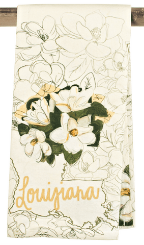 Louisiana magnolia towel