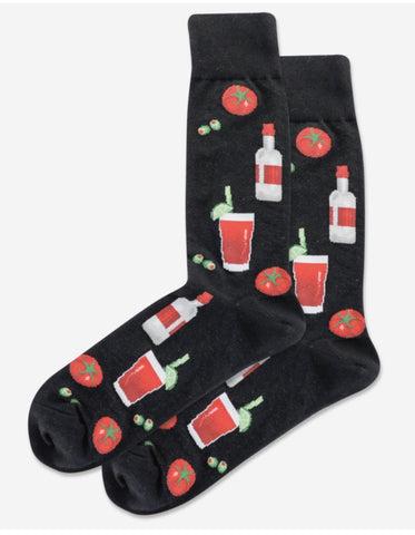 Men's Black Bloody Mary Crew Socks