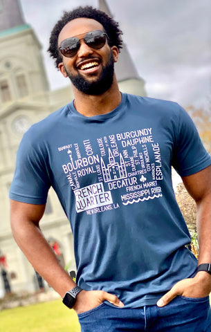 French Quarter Map T-Shirt