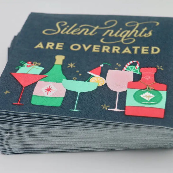 Funny Christmas Napkins | Silent Nights Are Overrated - 20ct