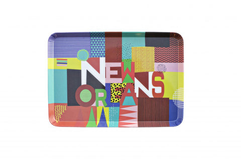New Orleans Abstract Snack Tray