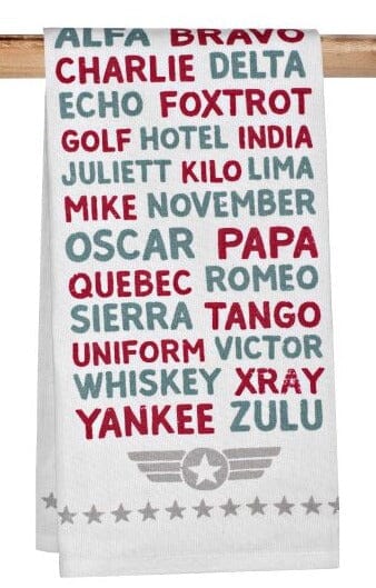 Aviation Alphabet Kitchen Towel