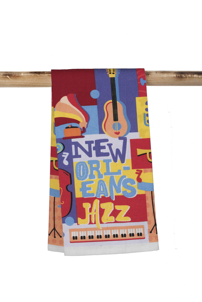 Colorful New Orleans Jazz Kitchen Towel