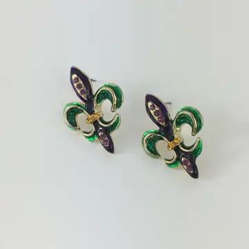 Fleur de Lis Stud Earrings