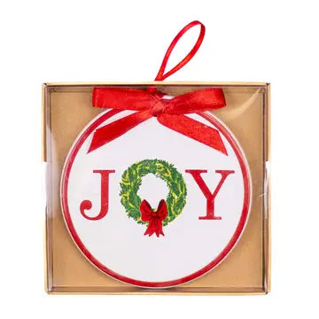 Joy Wreath Christmas Ornament