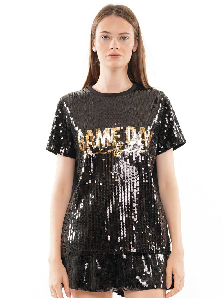 Gameday Vibes Sequins Top