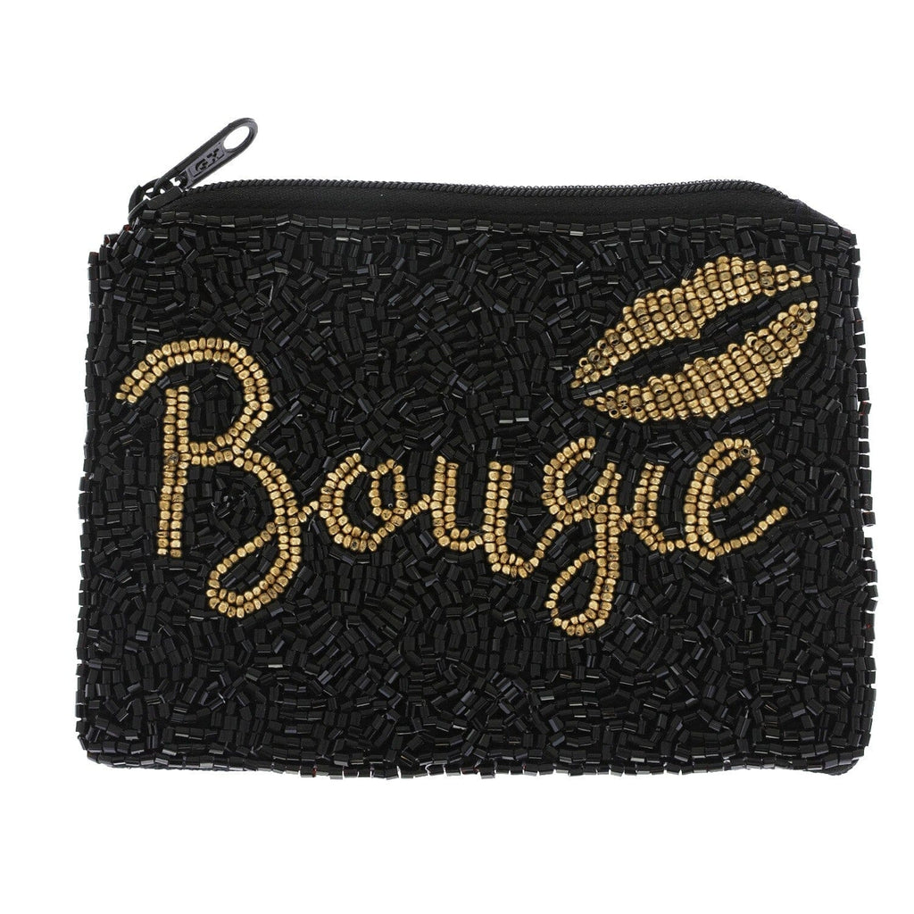 Bougie Black Beaded Pouch