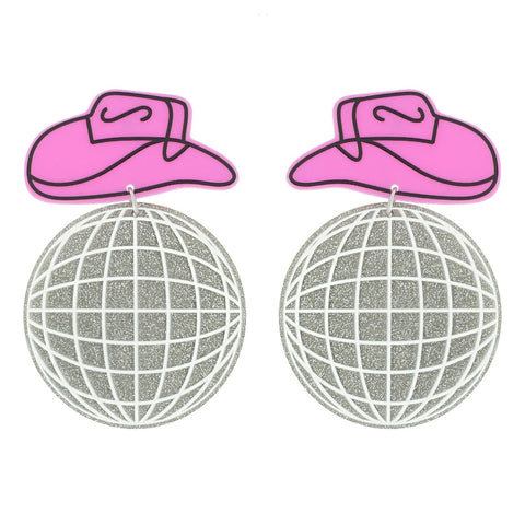 Disco Ball Cowboy Earrings