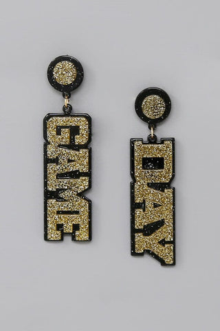 Black & Gold Game Day Earrings