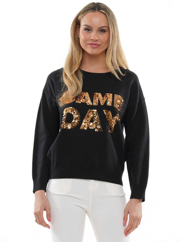 Knit Sweater with Gameday Sequin