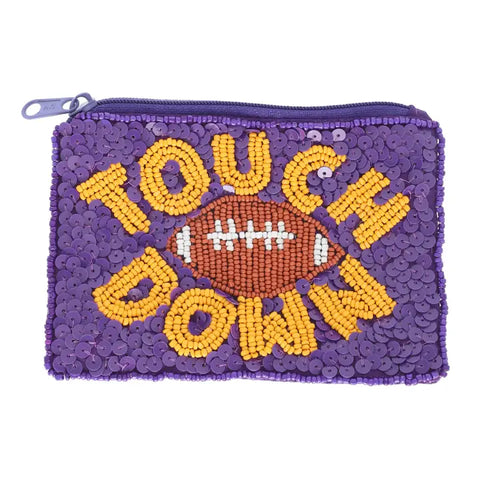 Touchdown Beaded Pouch