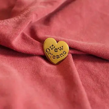 New Orleans Heart Pin