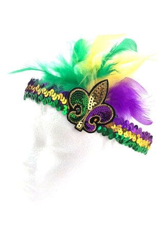 Mardi Gras Fleur De Lis Sequin Headband