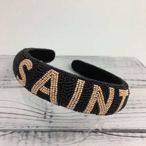 Saints Beaded Headband