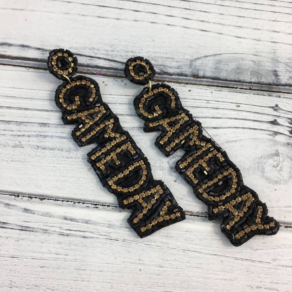 Black & Gold Gameday Earrings