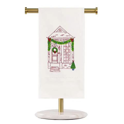 Christmas Shotgun House Hand Towel