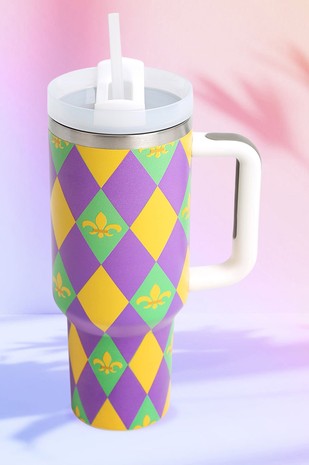 Mardi Gras Tumbler