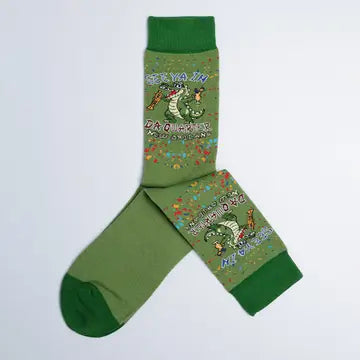 Men's in Da Quarter Party Alligator Crew Socks