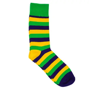 Mardi Gras Stripe Socks