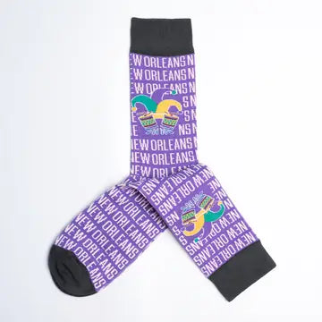 Men's New Orleans Jester Drum Crew Socks