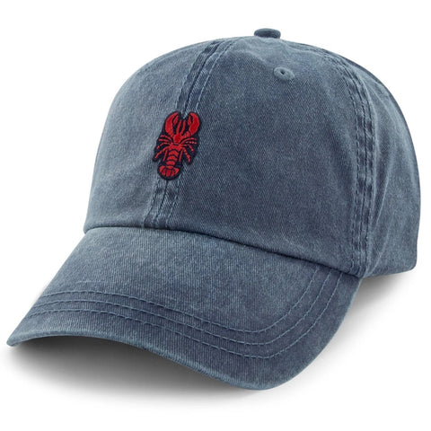 Crawfish Navy Baseball Cap Hat