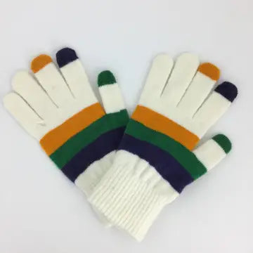 White Mardi Gras Gloves