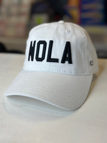 White with Black NOLA Hat