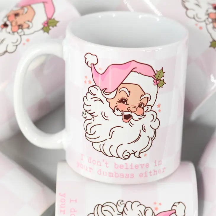 I Don't Believe in You Either Funny Christmas Coffee Mug