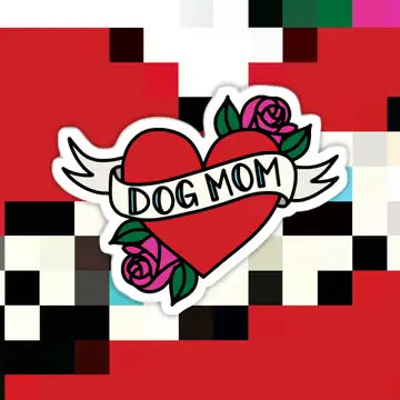 Dog Mom Heart Sticker