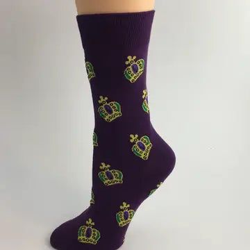 Mardi Gras Crown Socks