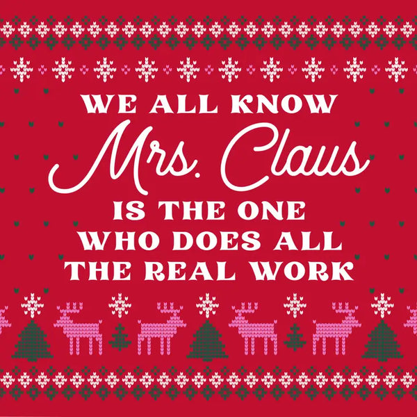 Funny Christmas Cocktail Napkins | Mrs. Claus - 20ct