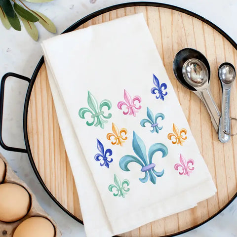 Mosaic Fleur De Lis Kitchen Towel