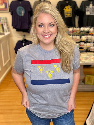 April Shirt of the Month - New Orleans Crawfish Flag T-Shirt