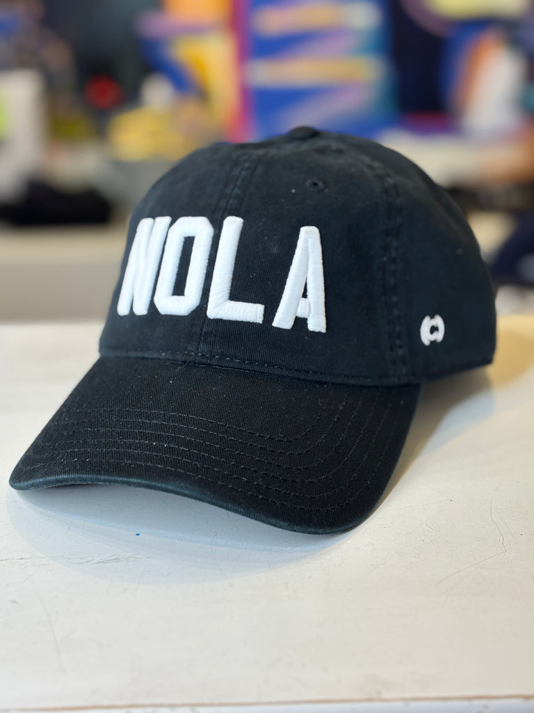 NOLA Black w/ White Hat