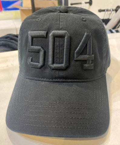 504 Black on Black Baseball Hat