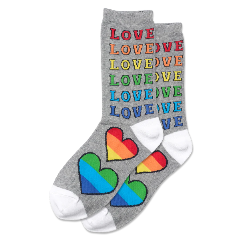 Women's Pride Rainbow Love Crew Socks