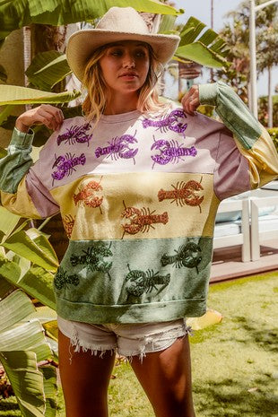 Mardi Gras Crawfish Sweatshirt