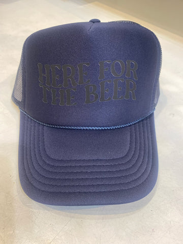 Here For the Beer Custom Trucker Hat