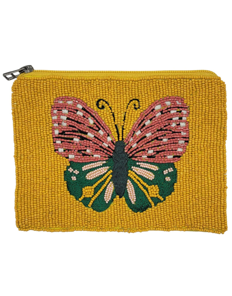 Butterfly Beaded Coin Purse